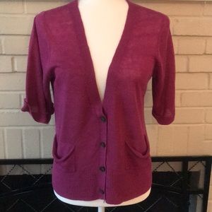 NWOT Eileen Fisher ss linen/silk cardigan
